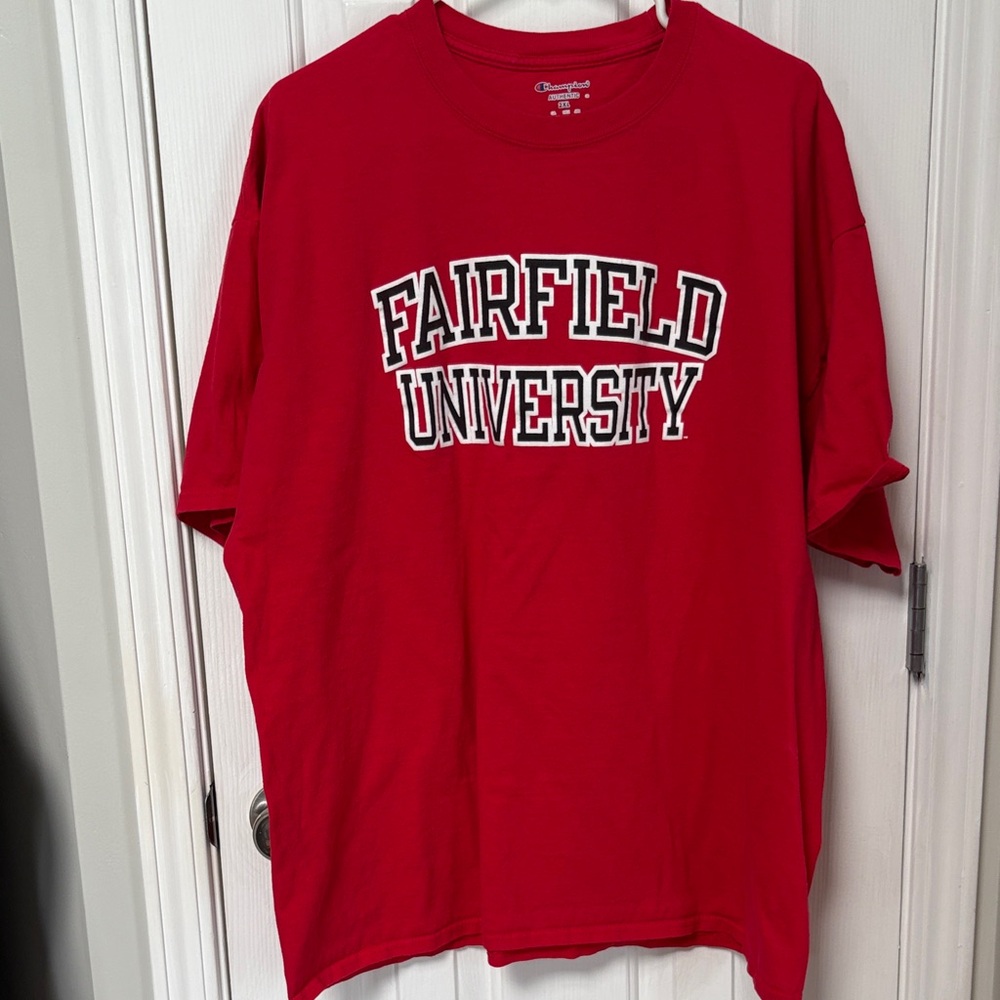 Champion Red Fairfield University Short Sleeve Tee